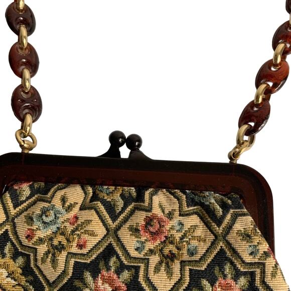 Vintage Walborg Lucite & Tapestry Purse - Picture 3 of 9
